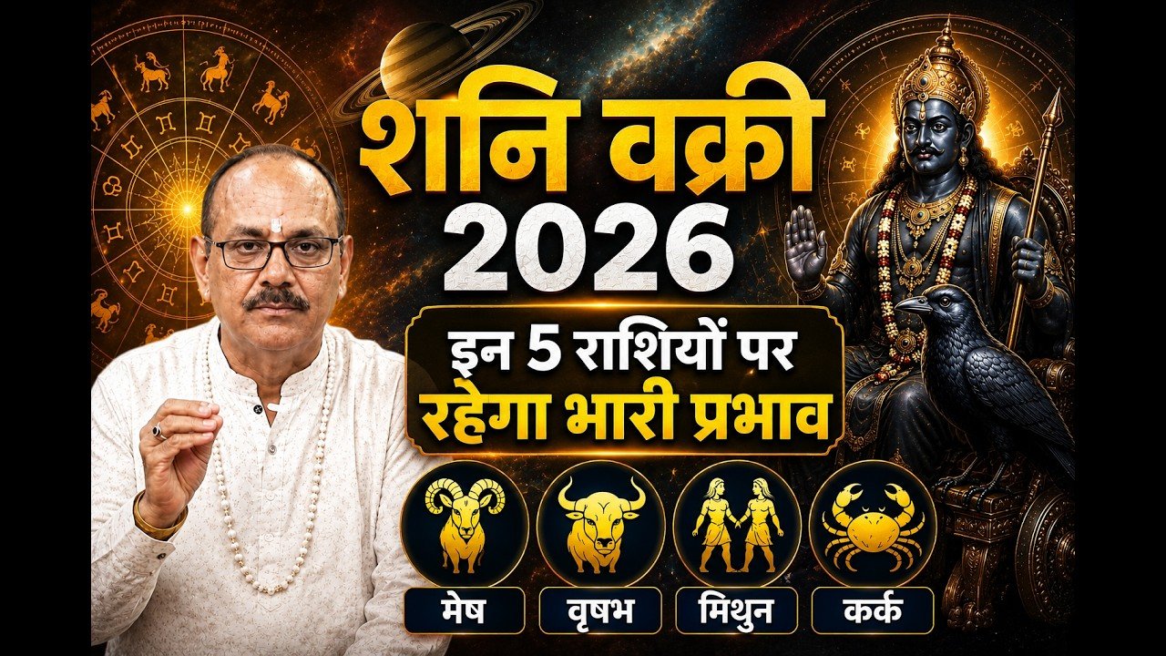 Shani Vakri 2026 : शनिदेव मीन राशि में वक्री, क्या होगा 12 राशियों पर असर ?